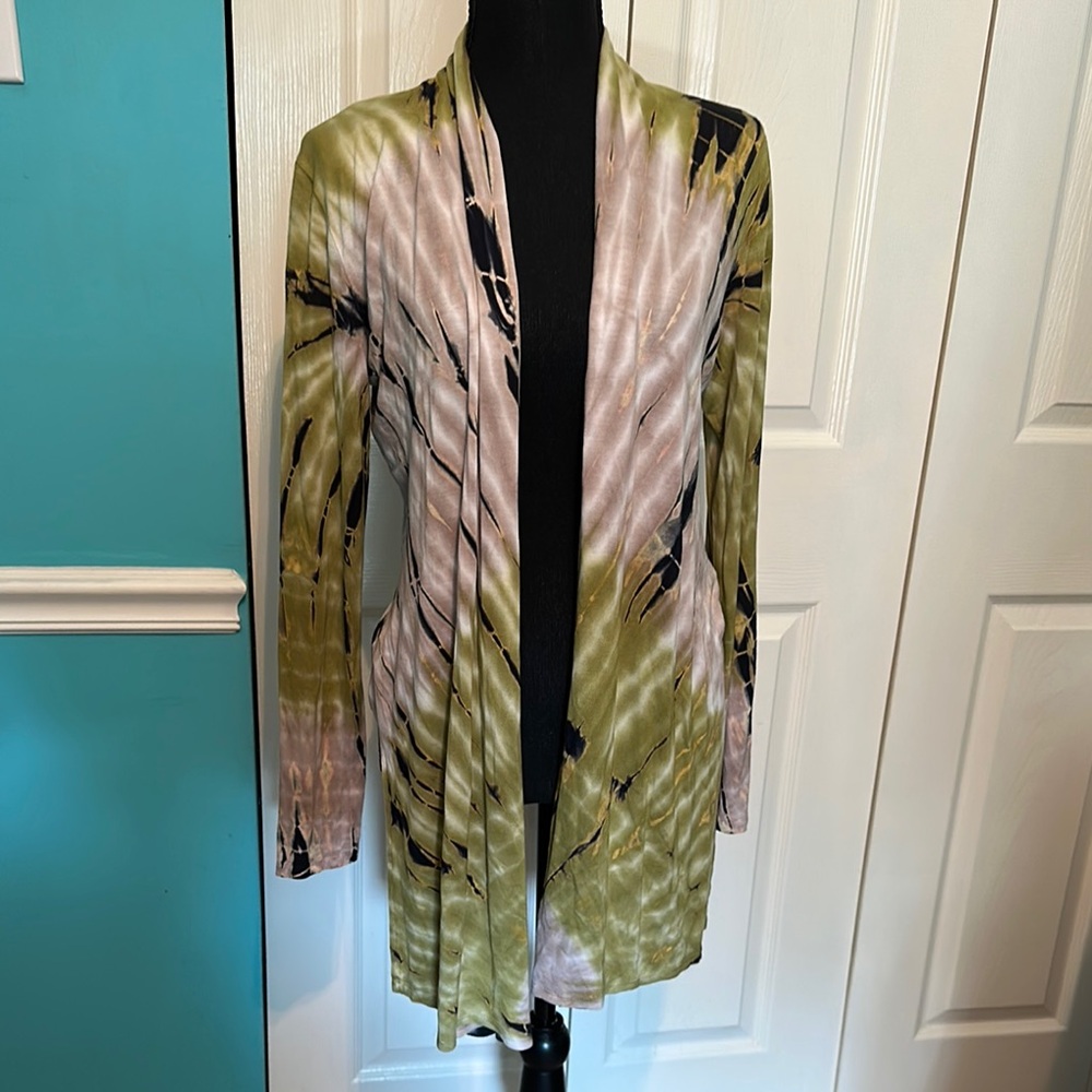 Indigo‎ Thread Co Stylish Tie-Dye Open Front Cardigan